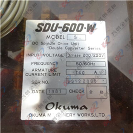 OKUMA機械SDU-600-W型號3直流主軸驅(qū)動裝置